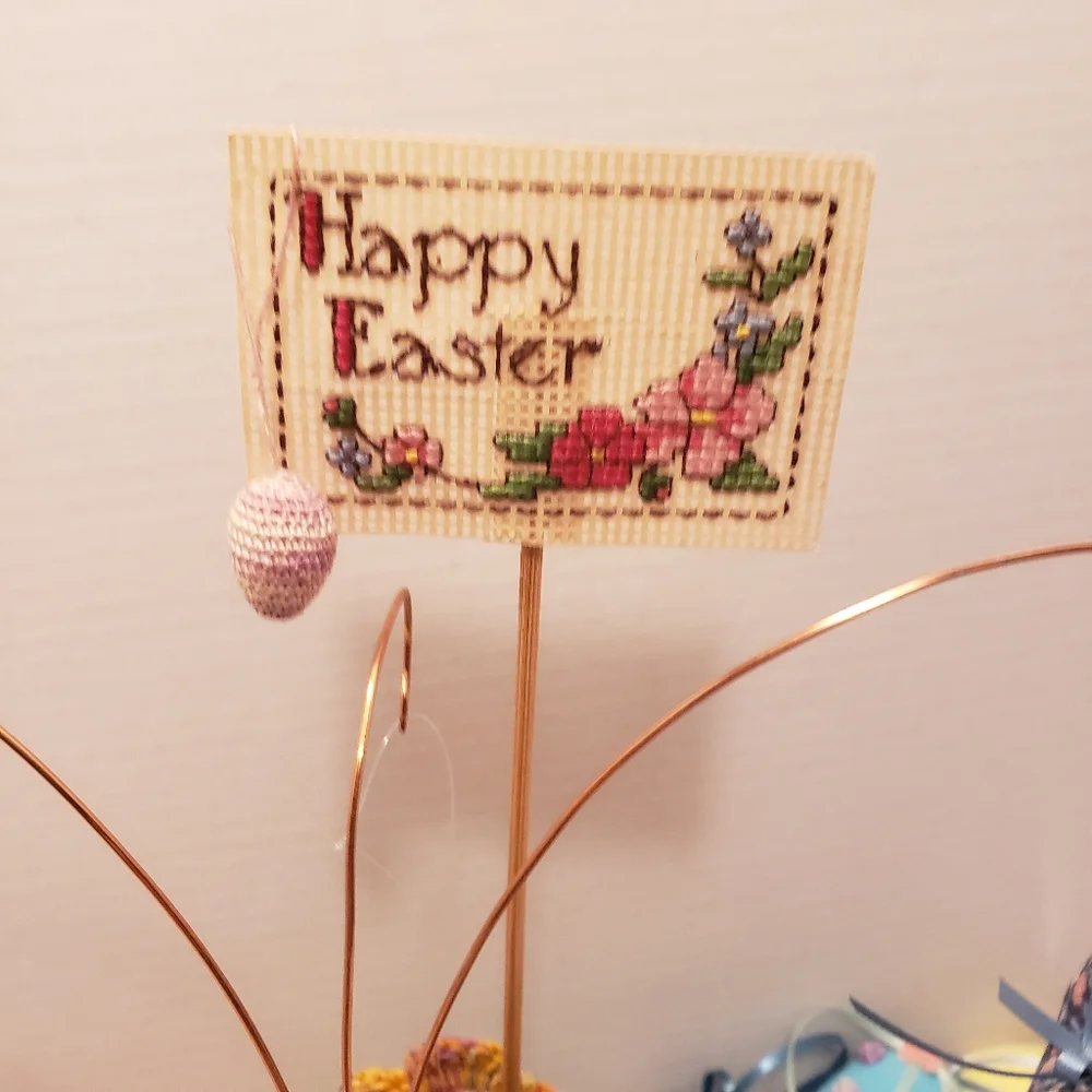 HAND CRAFTED Crochet Flower Egg Bunny Butterfly  Pick 4 - Picture 7 of 12